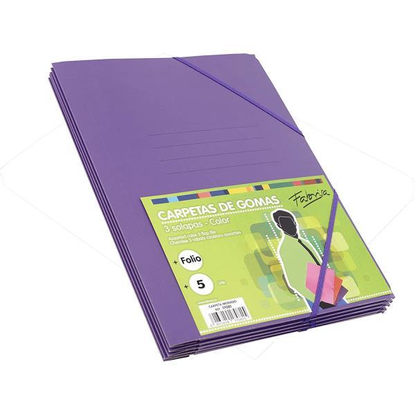 CARPETA CARTÓN GOMAS COLORES VARIADOS