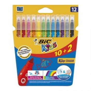 ROTULADOR BIC KIDS COULEUR ESTUCHE DE 10+2 COLORES TINTA BAS