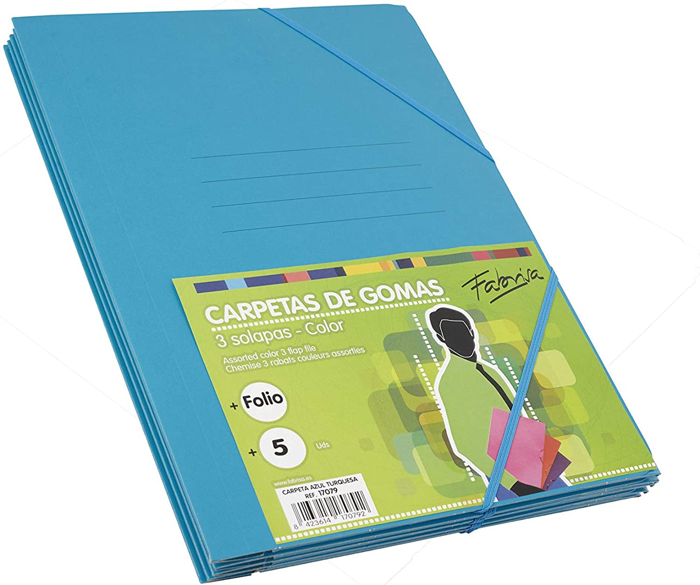 CARPETA CARTÓN GOMAS COLORES VARIADOS