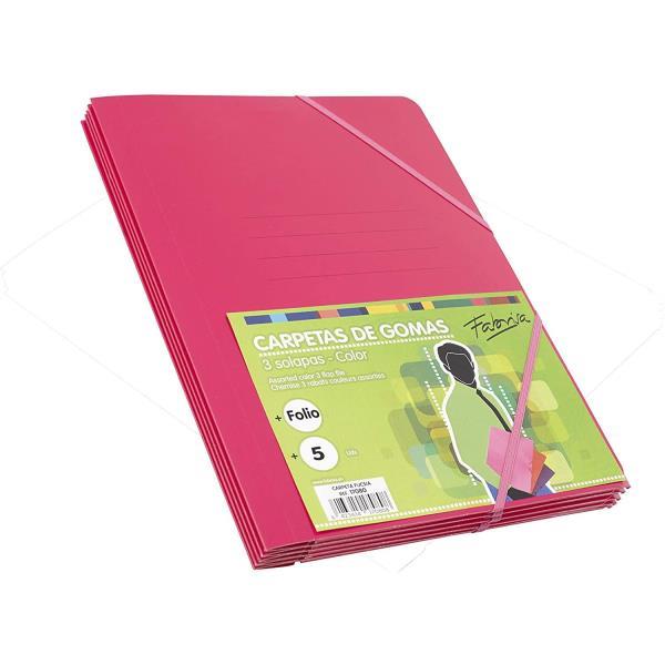 CARPETA CARTÓN GOMAS COLORES VARIADOS