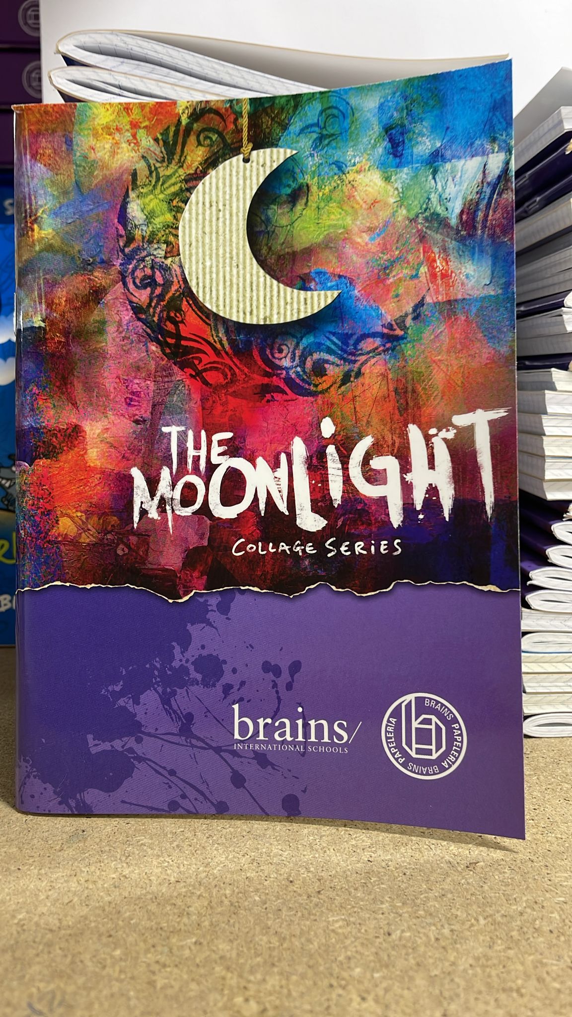 CUADERNO CUADRICULA A5 GRAPAS MORADO MOONLIGHT