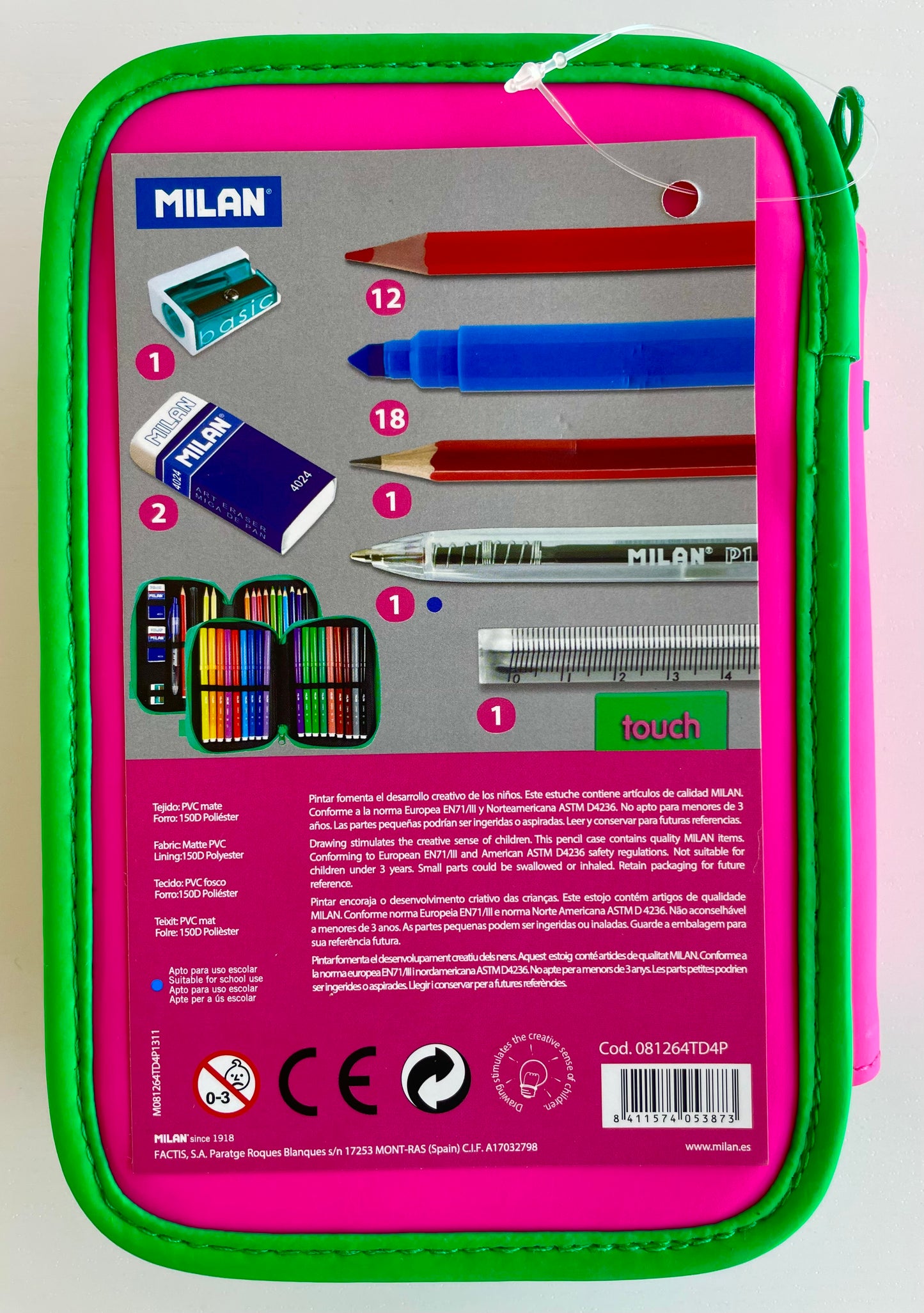 Plumier Milan Rosa/Verde