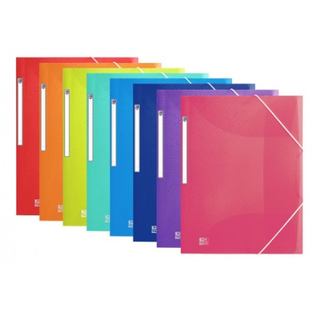 Carpeta gomas plástico colores variados