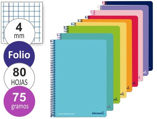 CUADERNO LIDERPAPEL VARIOS COLORES