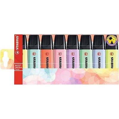 Estuche 8 Marcadores STABILO BOSS Original pastel