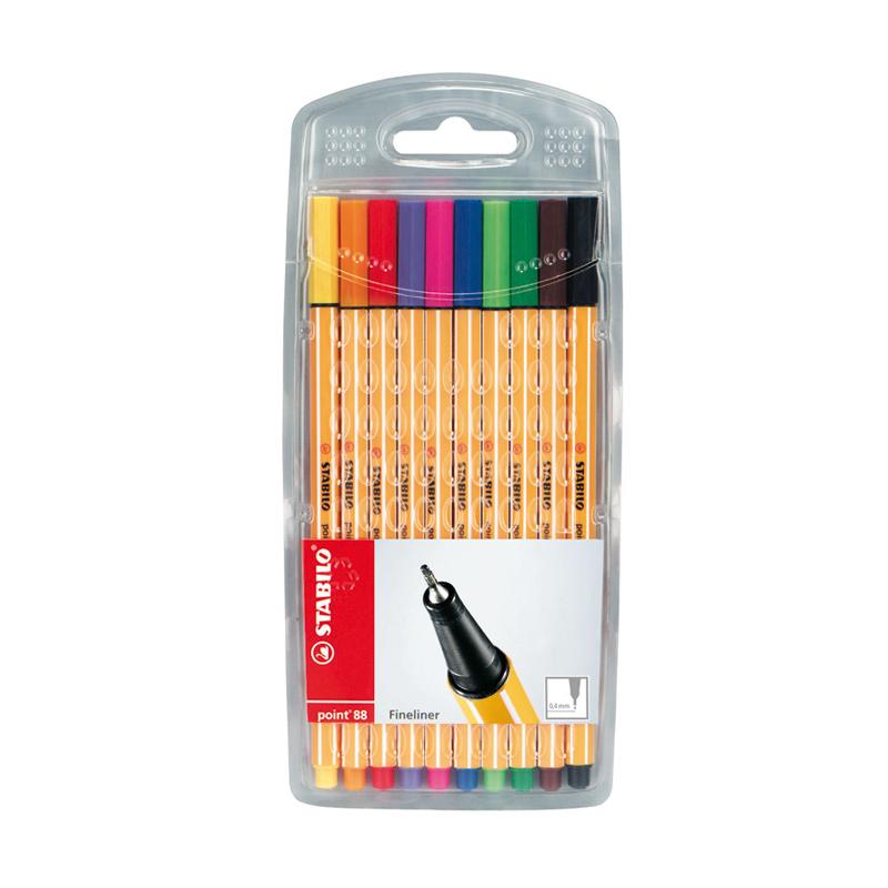 ROTULADOR STABILO PUNTA DE FIBRA POINT 88 ESTUCHE DE 10 COLORES