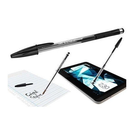 BOLÍGRAFO BIC CRISTAL STYLUS 1,0 PUNTA MEDIA NEGRA