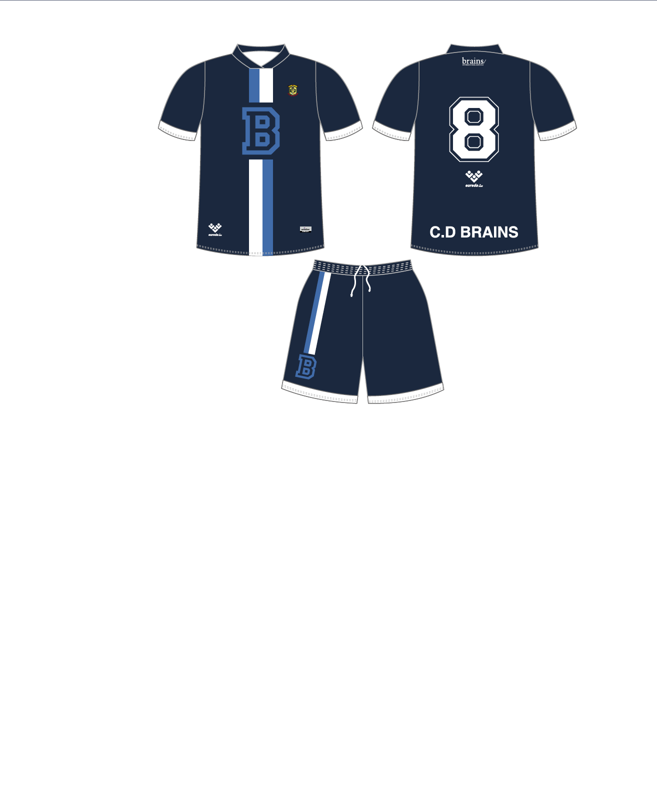 EQUIPACIÓN CLUB DEPORTIVO FÚTBOL AZUL