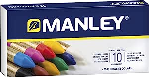 LAPICES CERA MANLEY -CAJA DE 10 COLORES