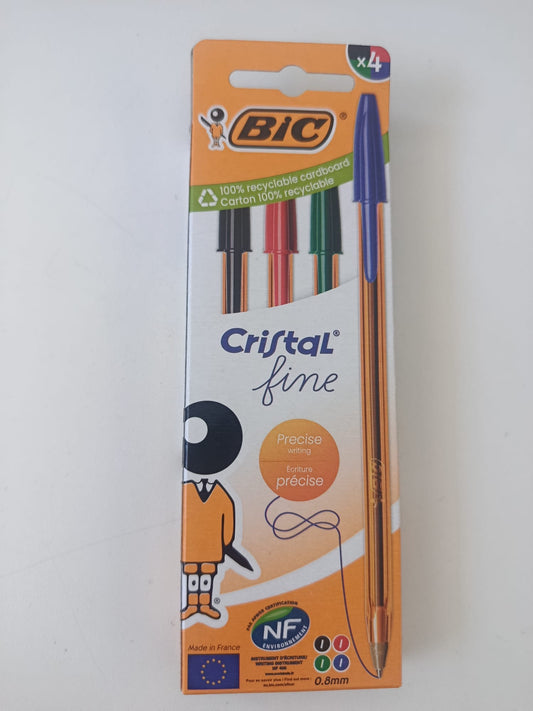 Blister BIC Cristal fine 4 colores