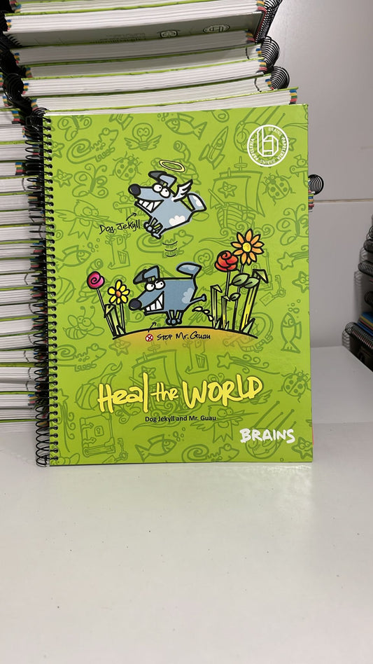 CUADERNO MICROPERFORADO A4 VERDE HEAL THE WORLD