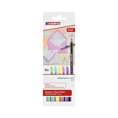 ROTULADOR EDDING PUNTA FIBRA 1200 COLORES PASTEL 200 PASTEL PUNTA REDONDA 1 MM