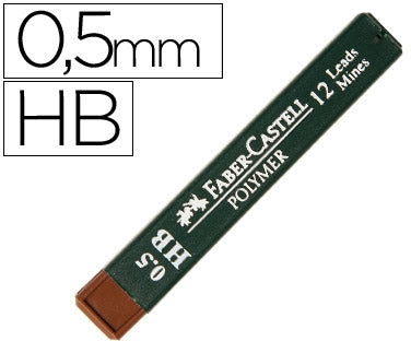 Minas faber grafito polymer hb 0,5 mm Faber castell 123500