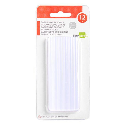 BARRAS TERMOFUSIBLE LIDERPAPEL DE 7 MM DE DIAMETRO X 100 MM DE ALTO BLISTER DE 10 UNIDADES
